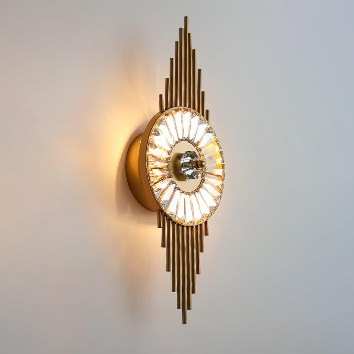 Cilirel Postmodern Luxus-Wandleuchte aus Gold mit Kristall