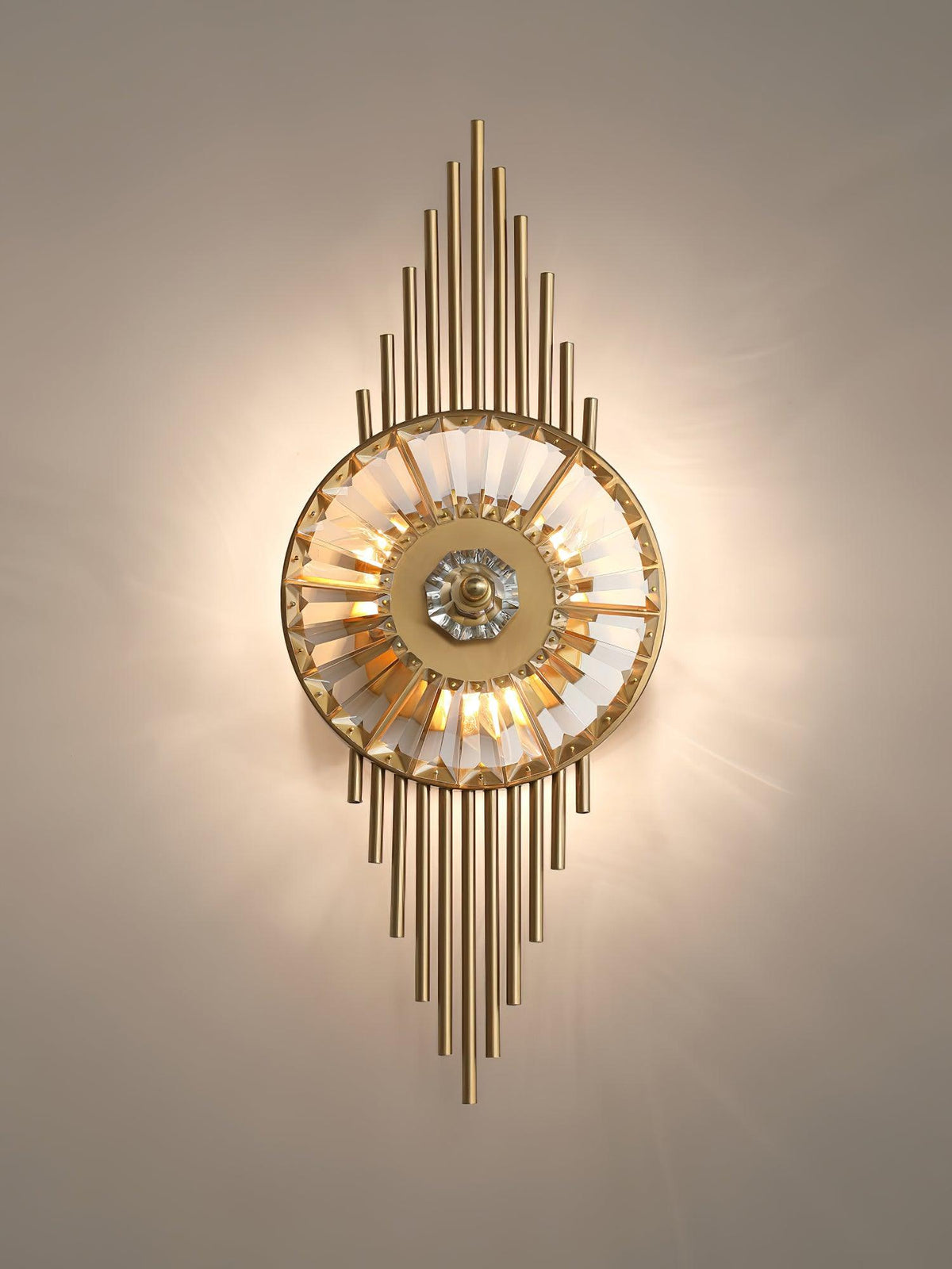 Cilirel Postmodern Luxus-Wandleuchte aus Gold mit Kristall