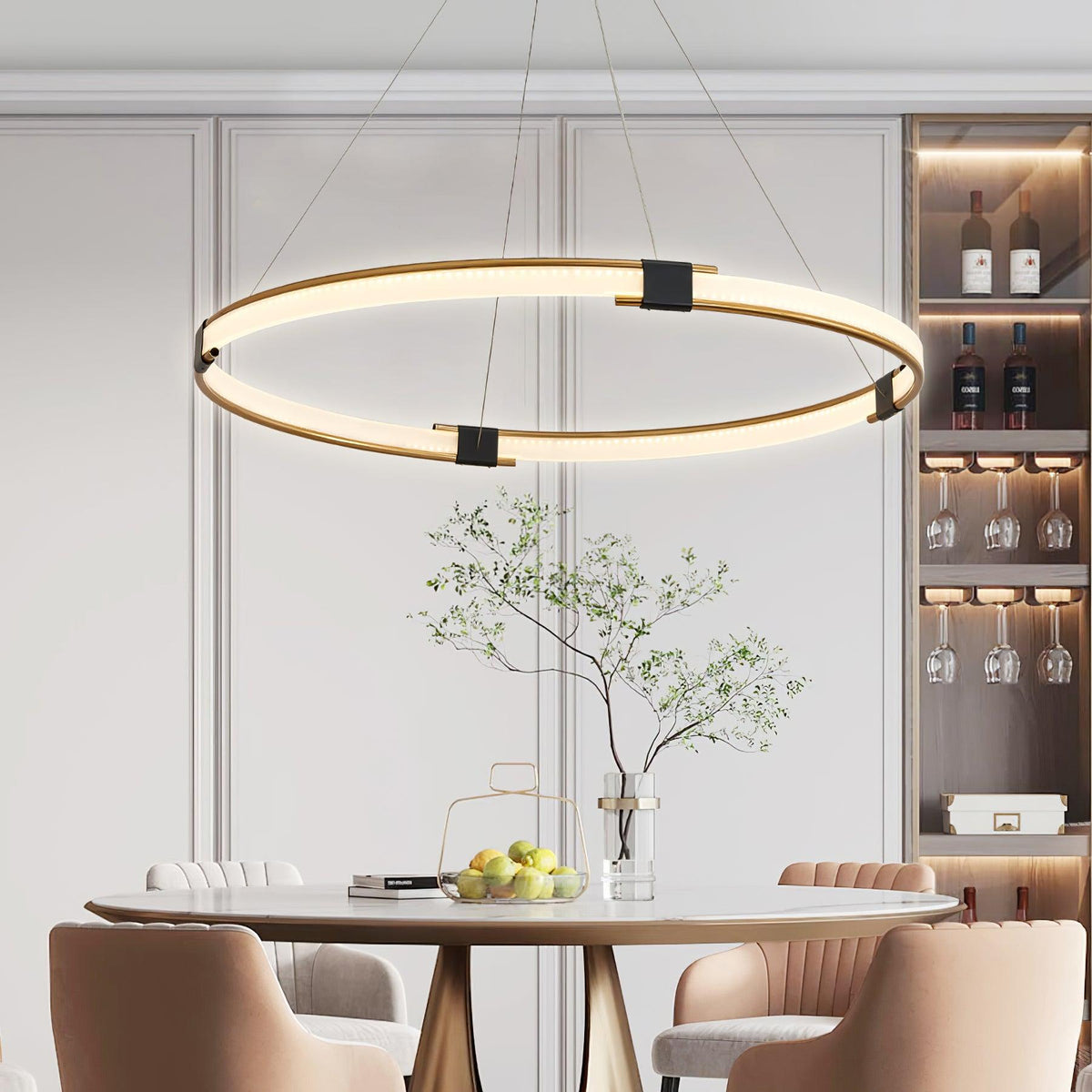 Lavi Kronleuchter Gold Ring LED moderne