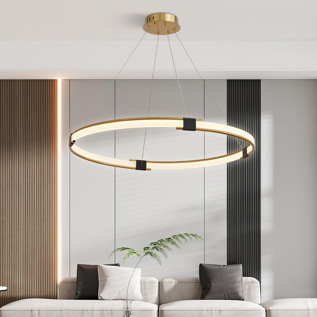 Lavi Kronleuchter Gold Ring LED moderne