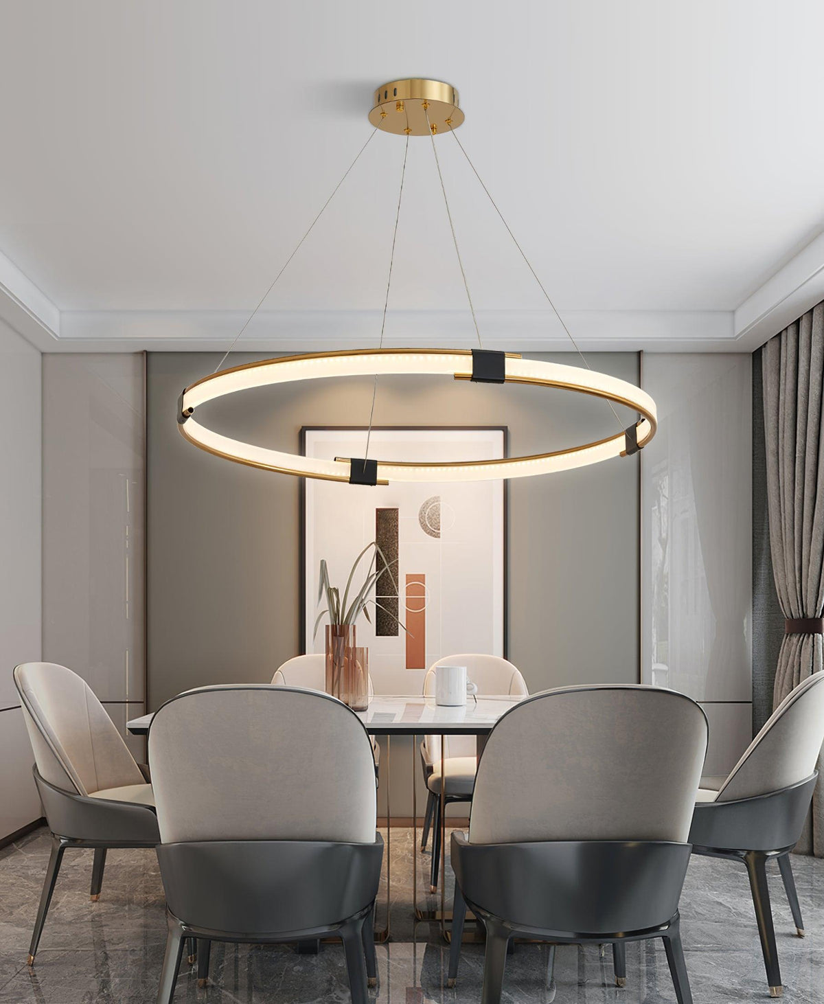 Lavi Kronleuchter Gold Ring LED moderne