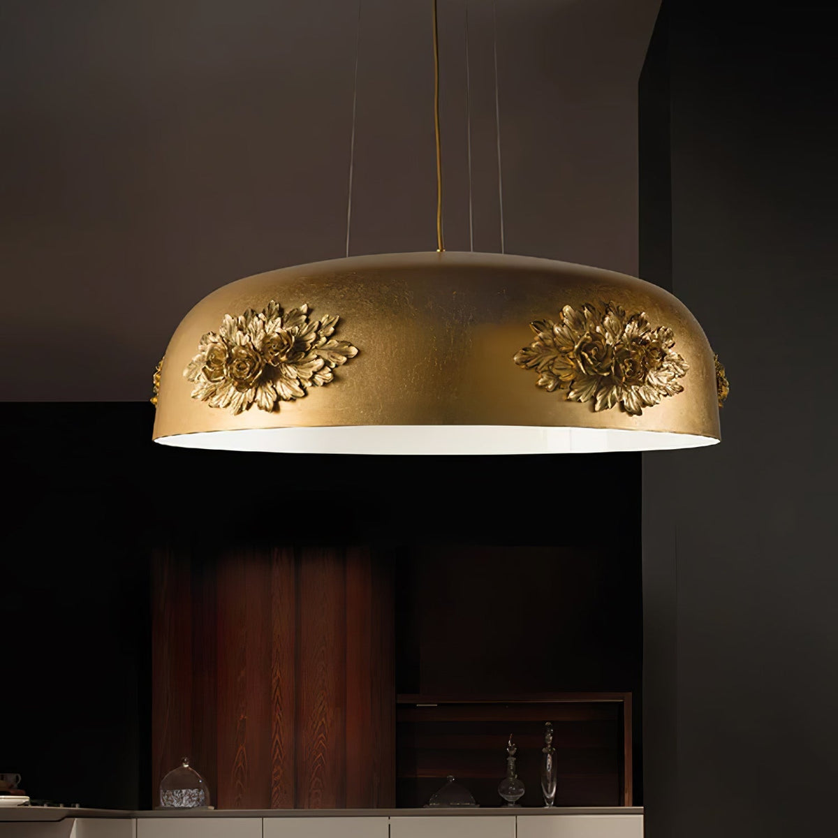Zesolila Traditionelle Kunst Gold Pendelleuchte