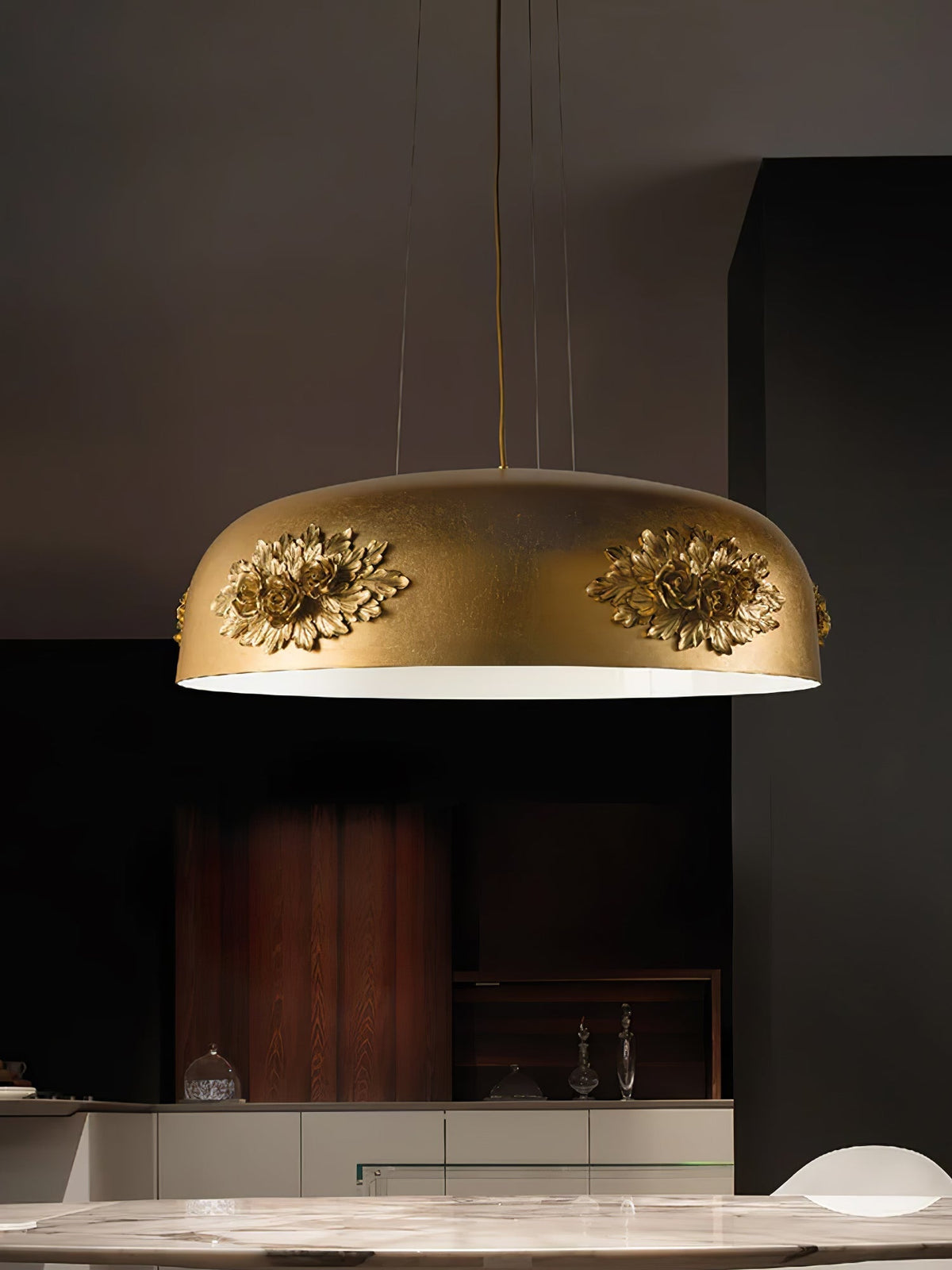 Zesolila Traditionelle Kunst Gold Pendelleuchte