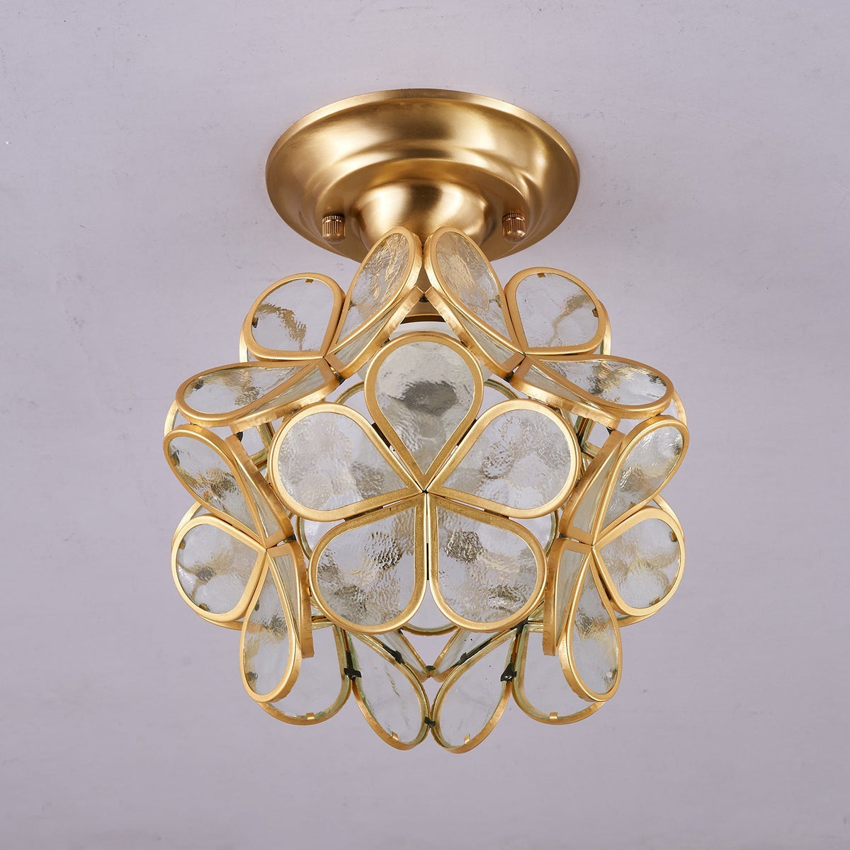 Ullaeiel Postmodern Luxus Bloom Goldene Glas-Deckenleuchte
