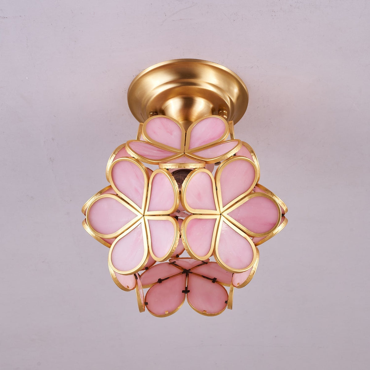 Ullaeiel Postmodern Luxus Bloom Goldene Glas-Deckenleuchte