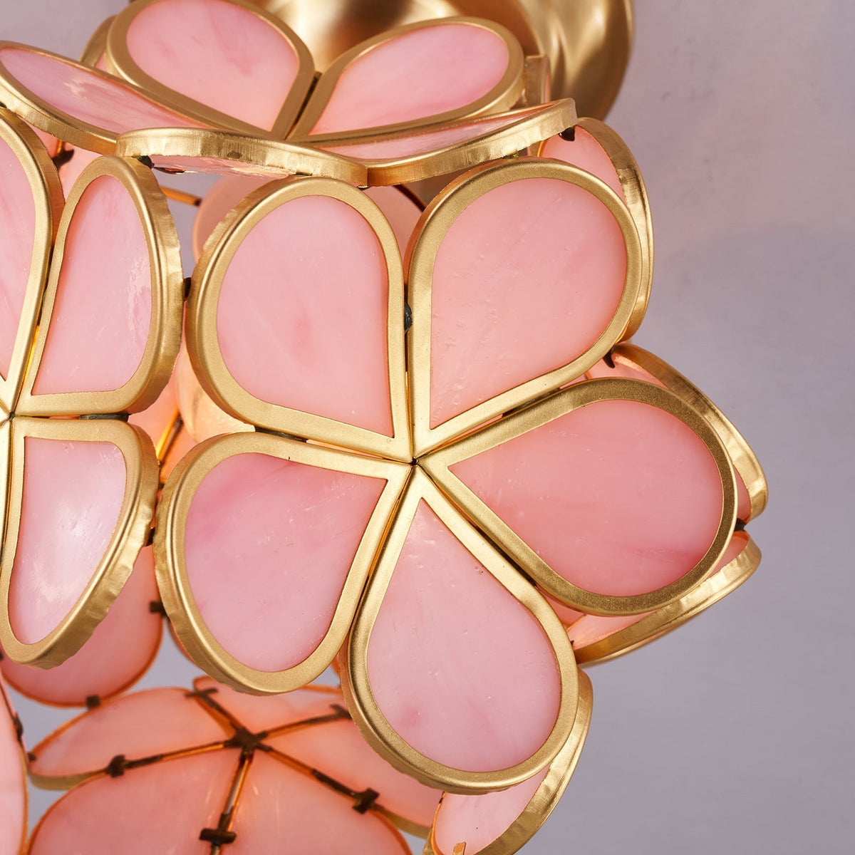 Ullaeiel Postmodern Luxus Bloom Goldene Glas-Deckenleuchte