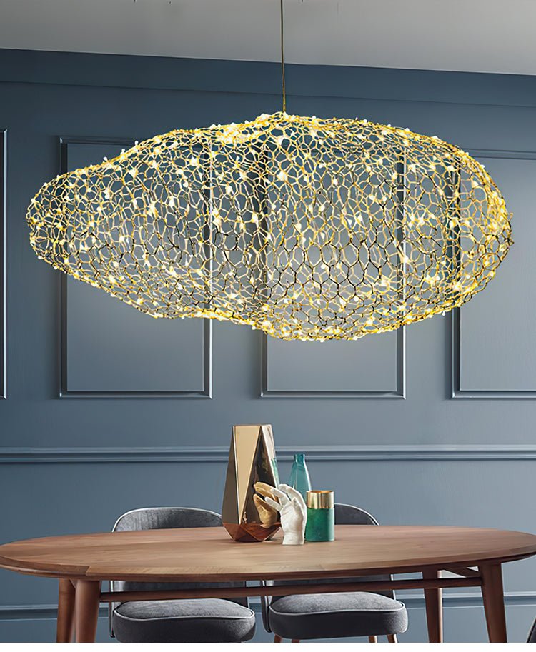 Rivelaine Golden Cloud Weave Pendelleuchte