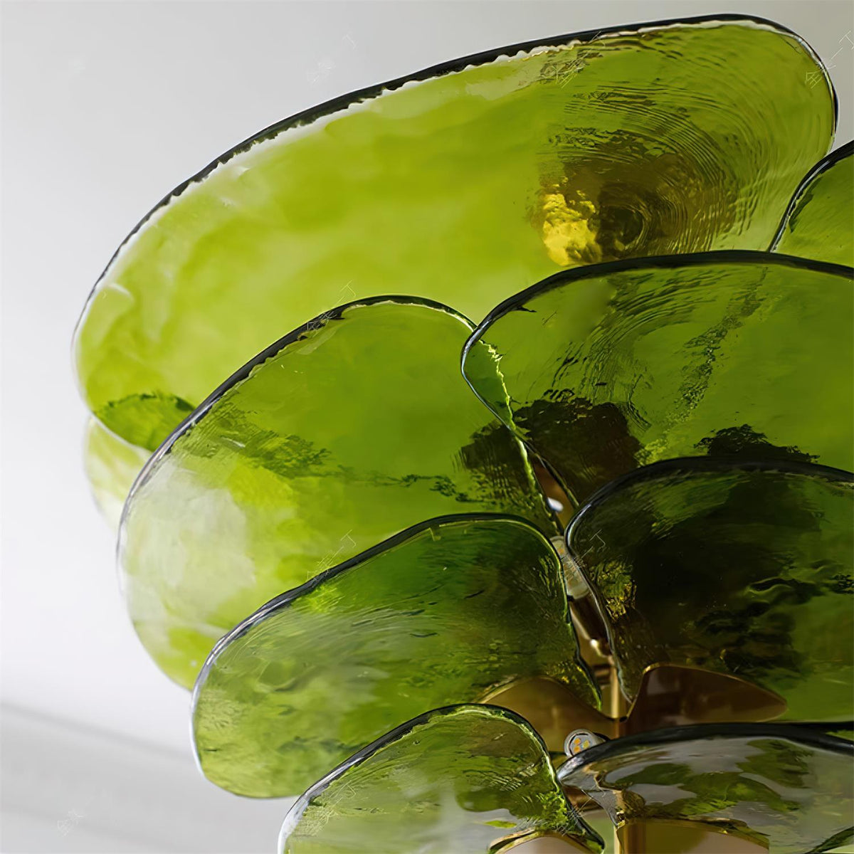 Crivs Kronleuchter Gold Murano-Glas-Blüten-Lagen Luxus