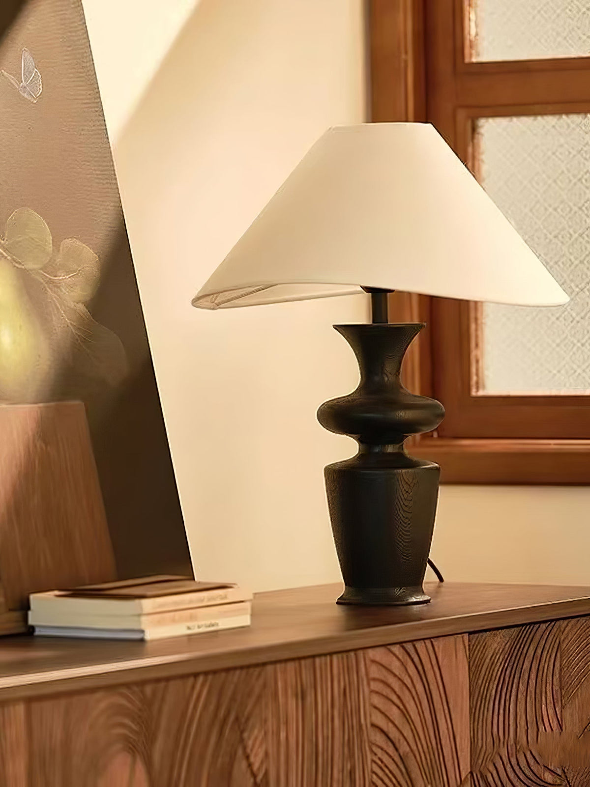 Arius Vintage-Holz-Tischleuchte