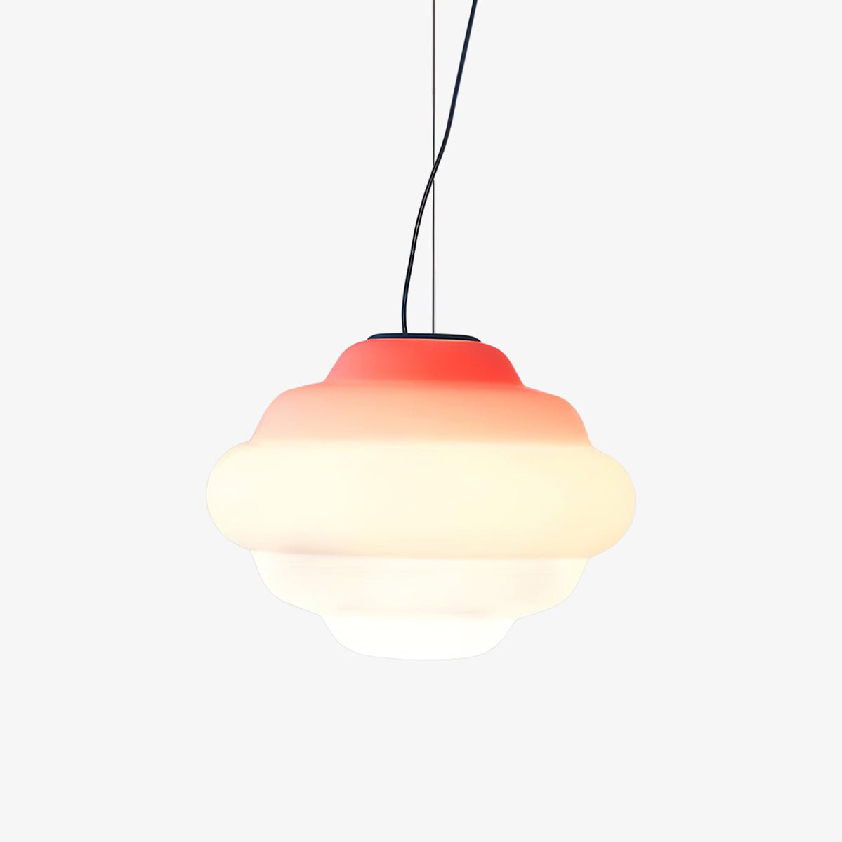 Eurvenara Premium zeitgenössische Pendelleuchte aus milchigem Glas
