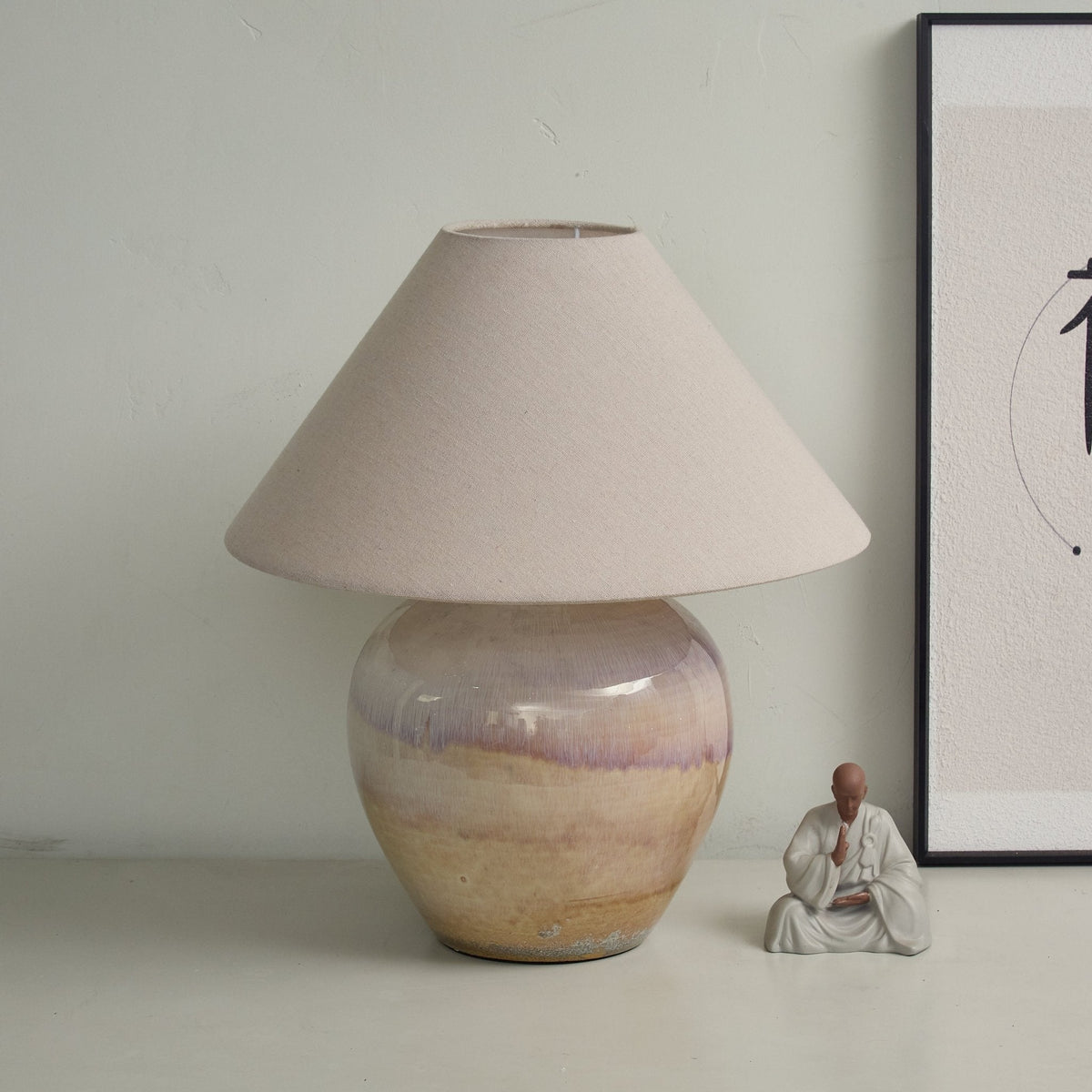 Gradient Hued Keramik-Jar-Tischlampe