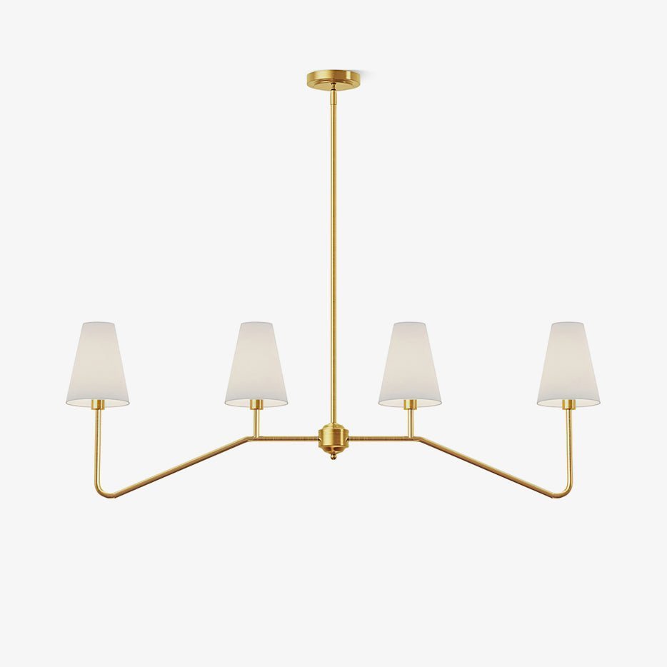 Oriinissa Kronleuchter Messing gebogen Beige linear