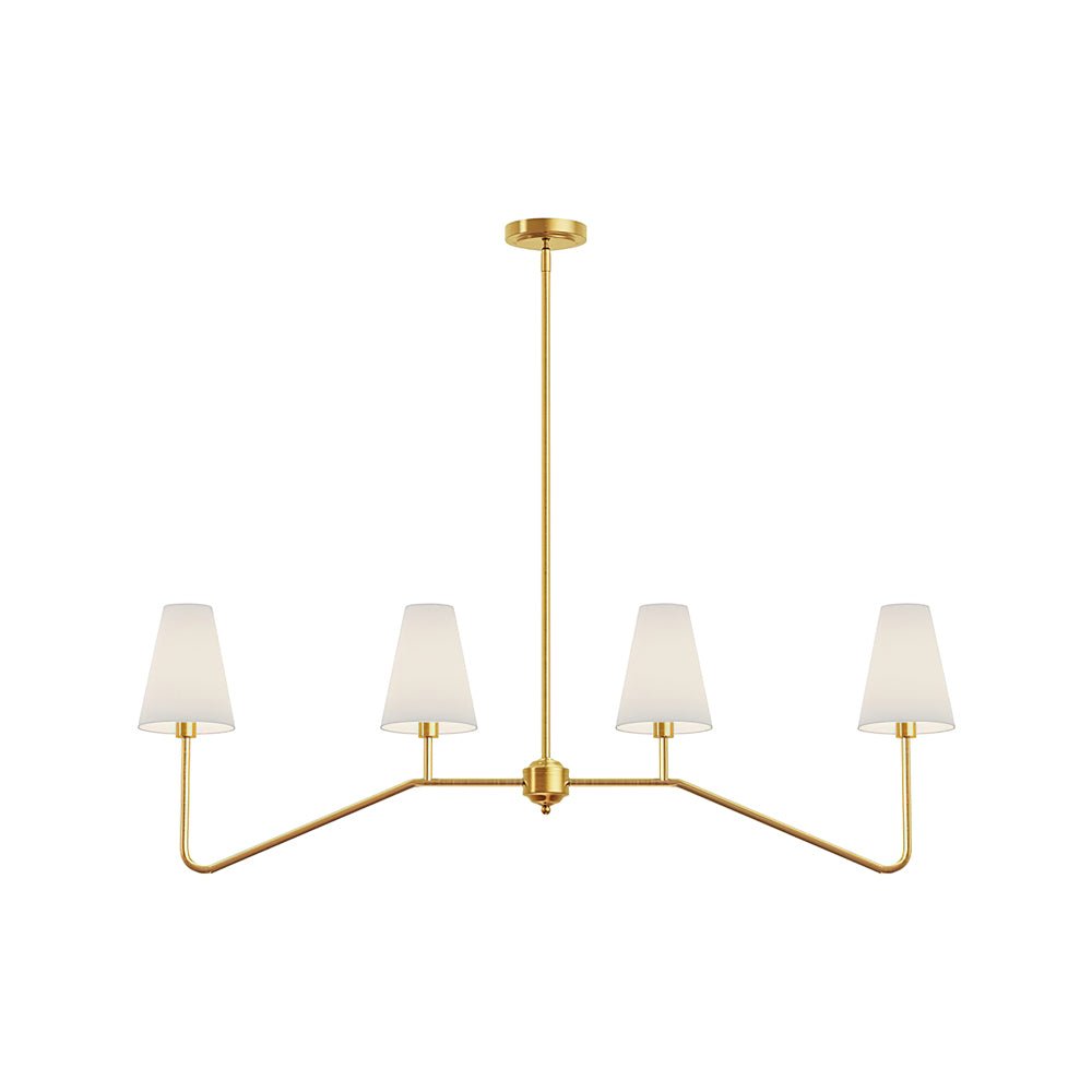 Oriinissa Kronleuchter Messing gebogen Beige linear