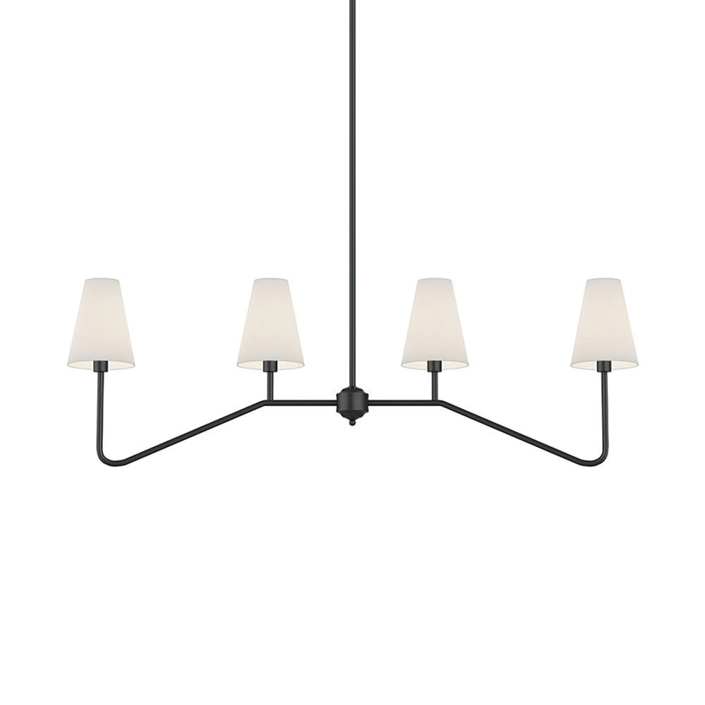 Oriinissa Kronleuchter Messing gebogen Beige linear