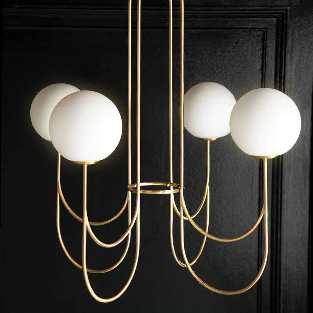 Mjolkuvyi Kronleuchter modern minimalistisch aus Glas und Metall
