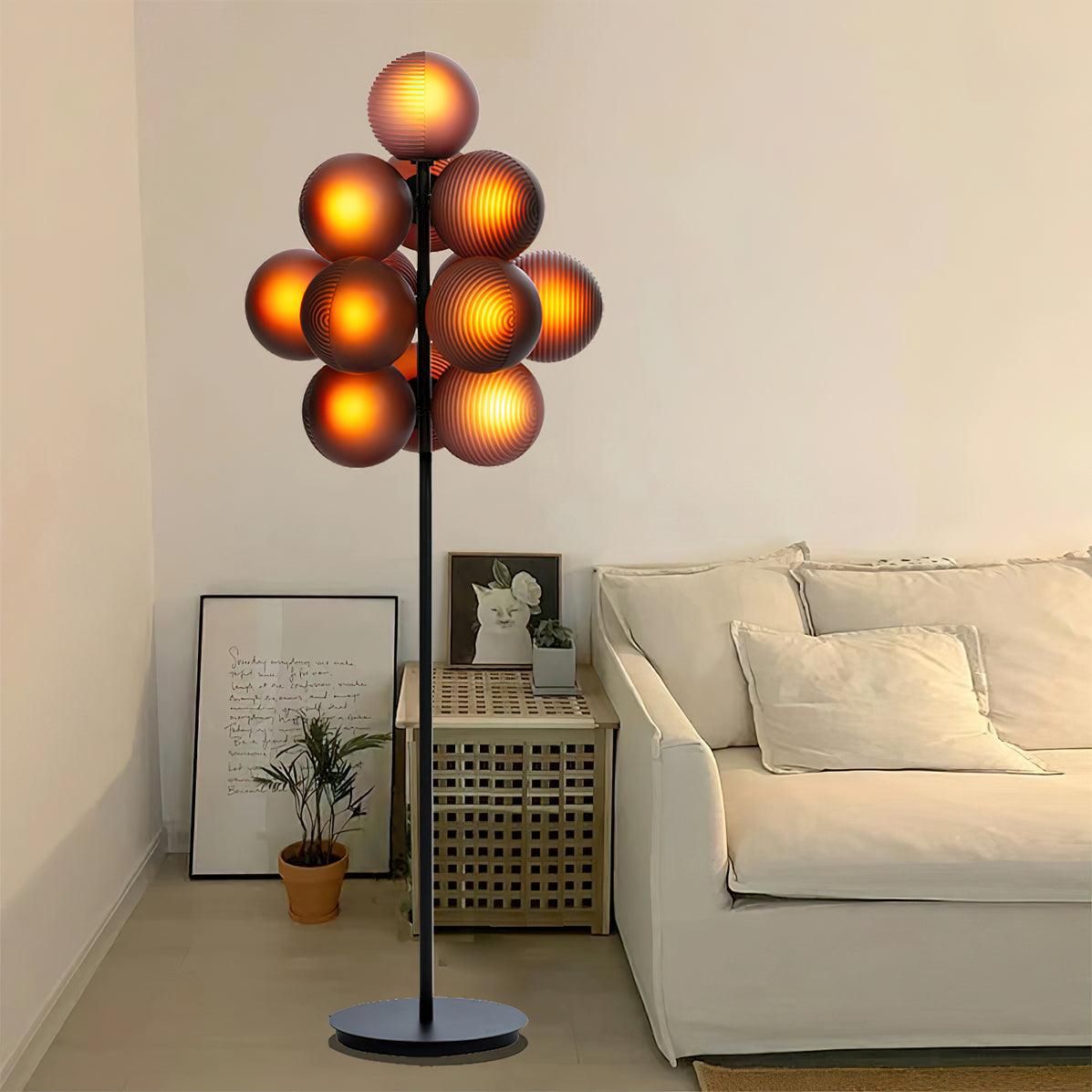 Nyrain Stehleuchte Pendelleuchte aus Glas in künstlerischem Design