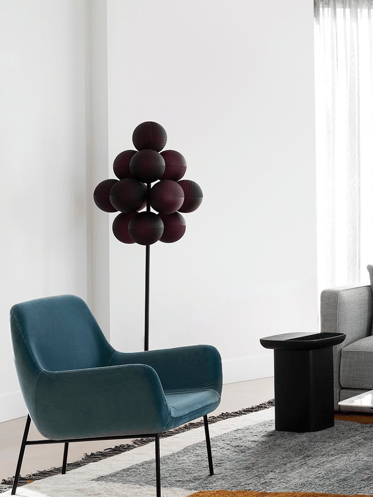 Nyrain Stehleuchte Pendelleuchte aus Glas in künstlerischem Design