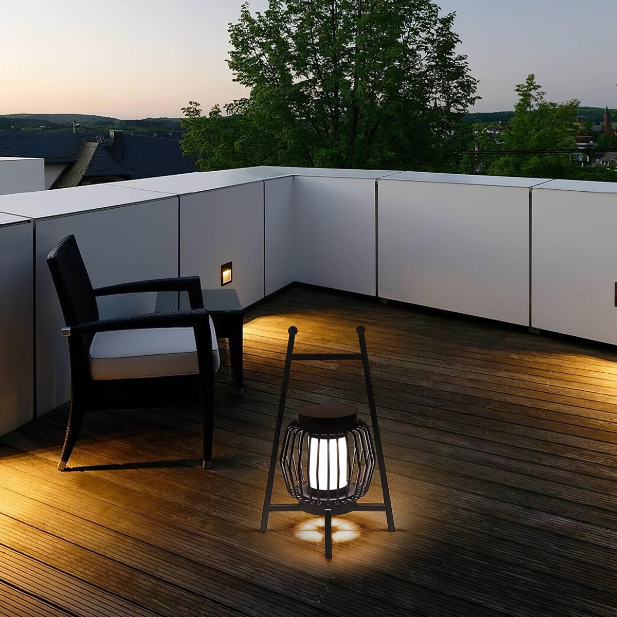 Vithair Oriental Stehleuchte aus Holz für den Außenbereich