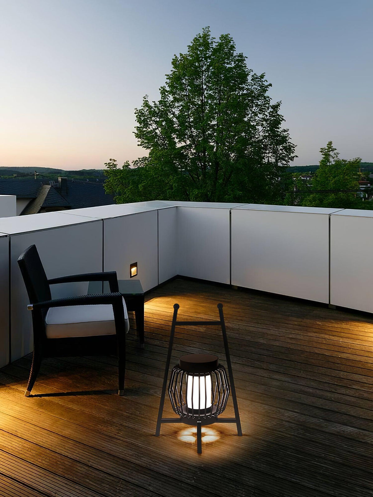 Vithair Oriental Stehleuchte aus Holz für den Außenbereich