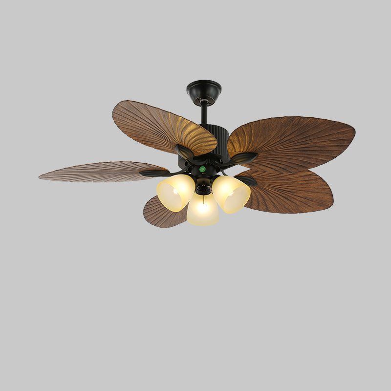 Virel Tropisches Holz Deckenventilator mit Beleuchtung
