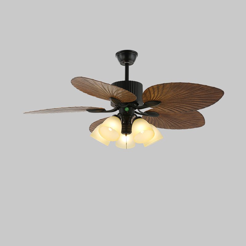 Virel Tropisches Holz Deckenventilator mit Beleuchtung
