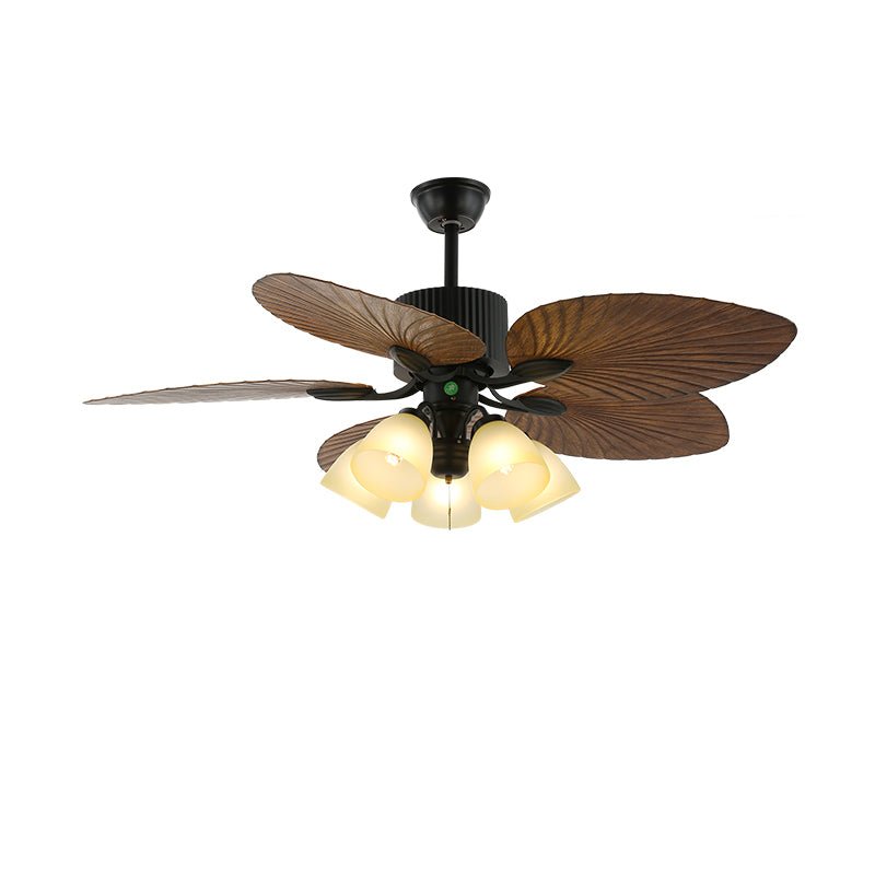 Virel Tropisches Holz Deckenventilator mit Beleuchtung