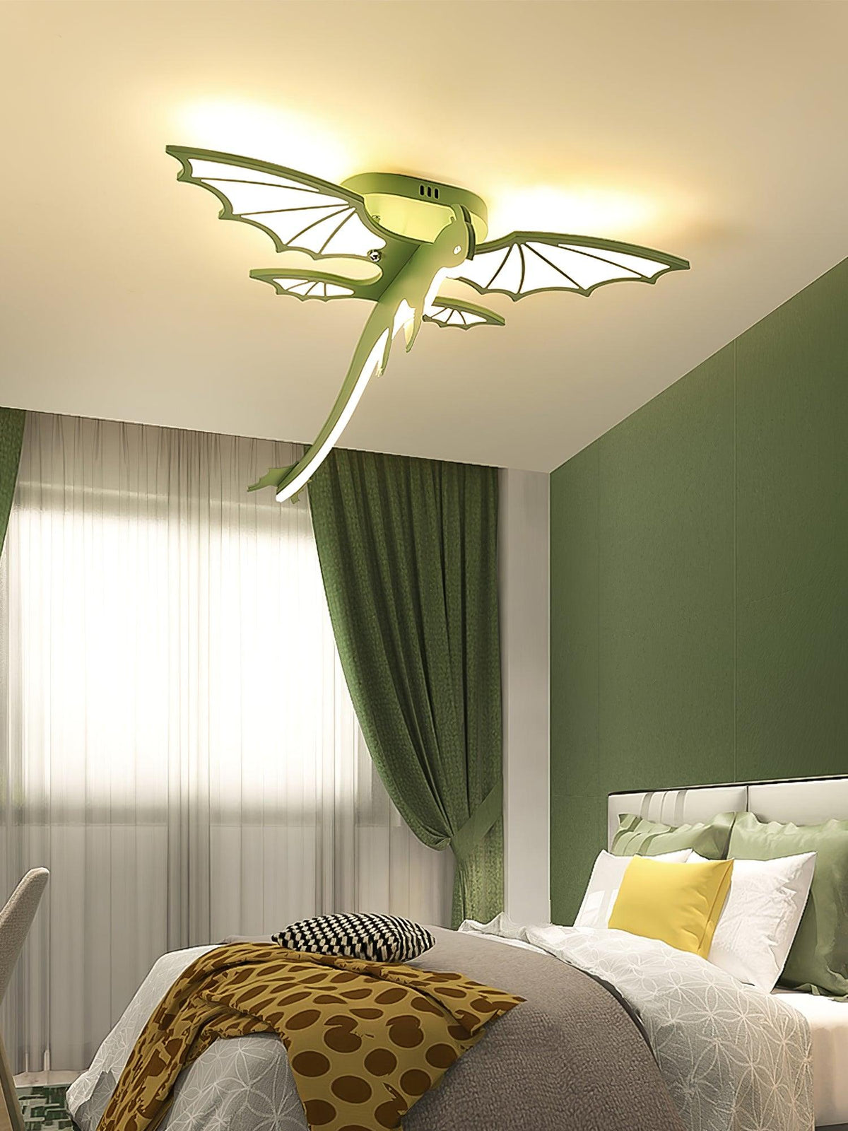 Miriora Deckenleuchte Grün Dinosaur LED
