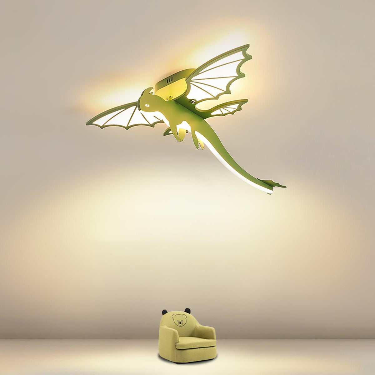 Miriora Deckenleuchte Grün Dinosaur LED