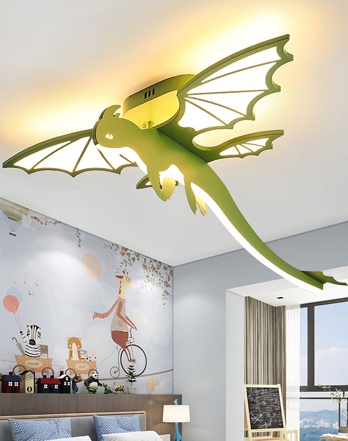 Miriora Deckenleuchte Grün Dinosaur LED