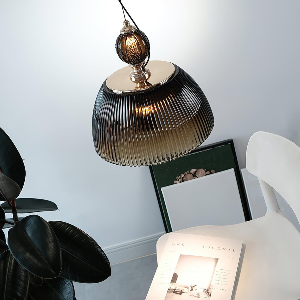 Nray Pendelleuchte aus Glas im Retro-Stil