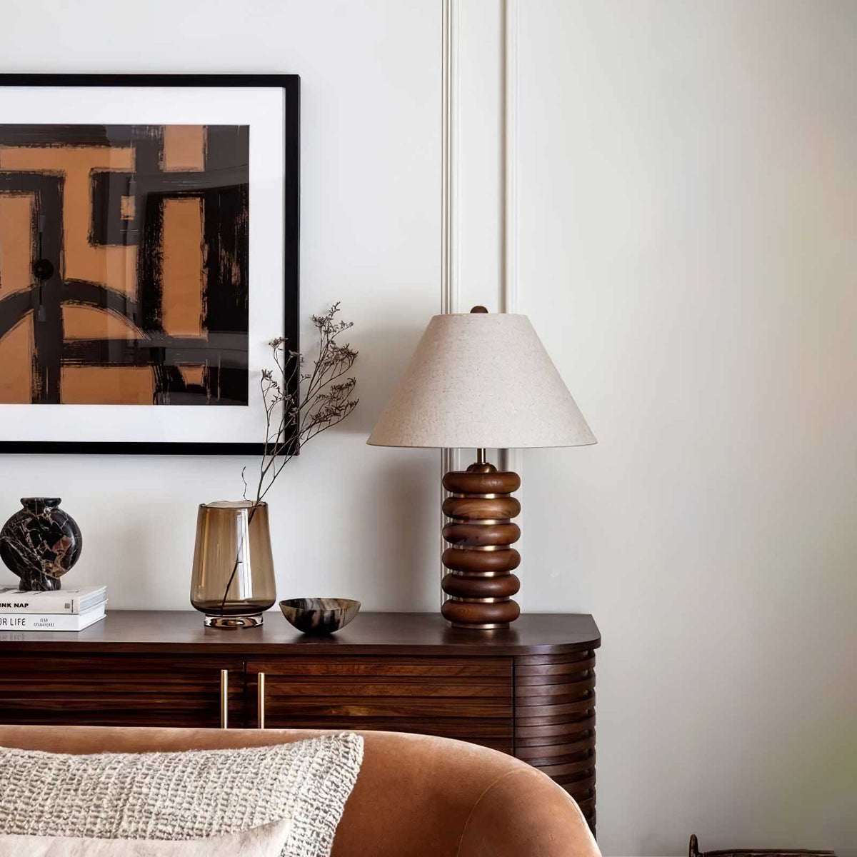 Rinalia Minimalistische Tischleuchte aus Holz