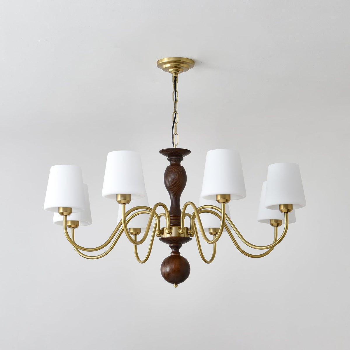 Vivena Kronleuchter Messing Holz Rustikaler Vintage-Stil
