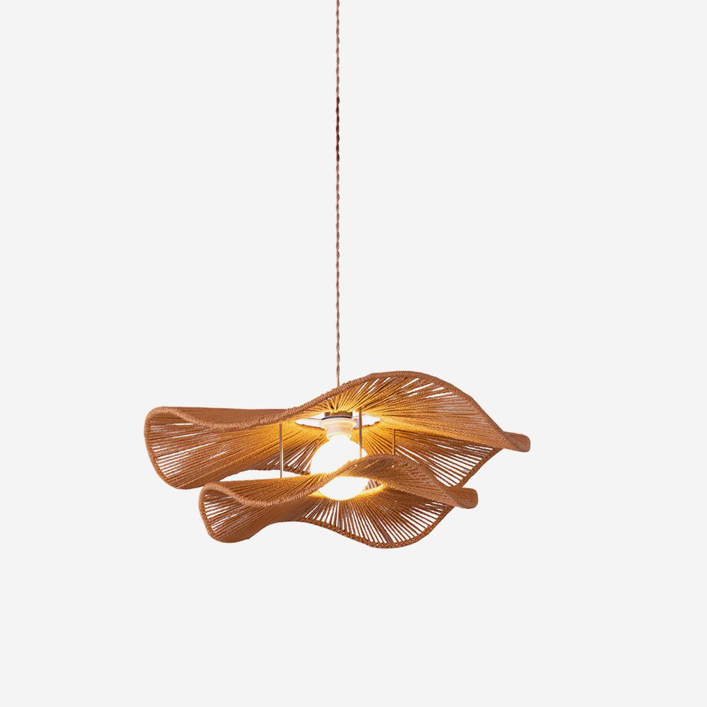 Solin Wellen-Rattan-Pendelleuchte