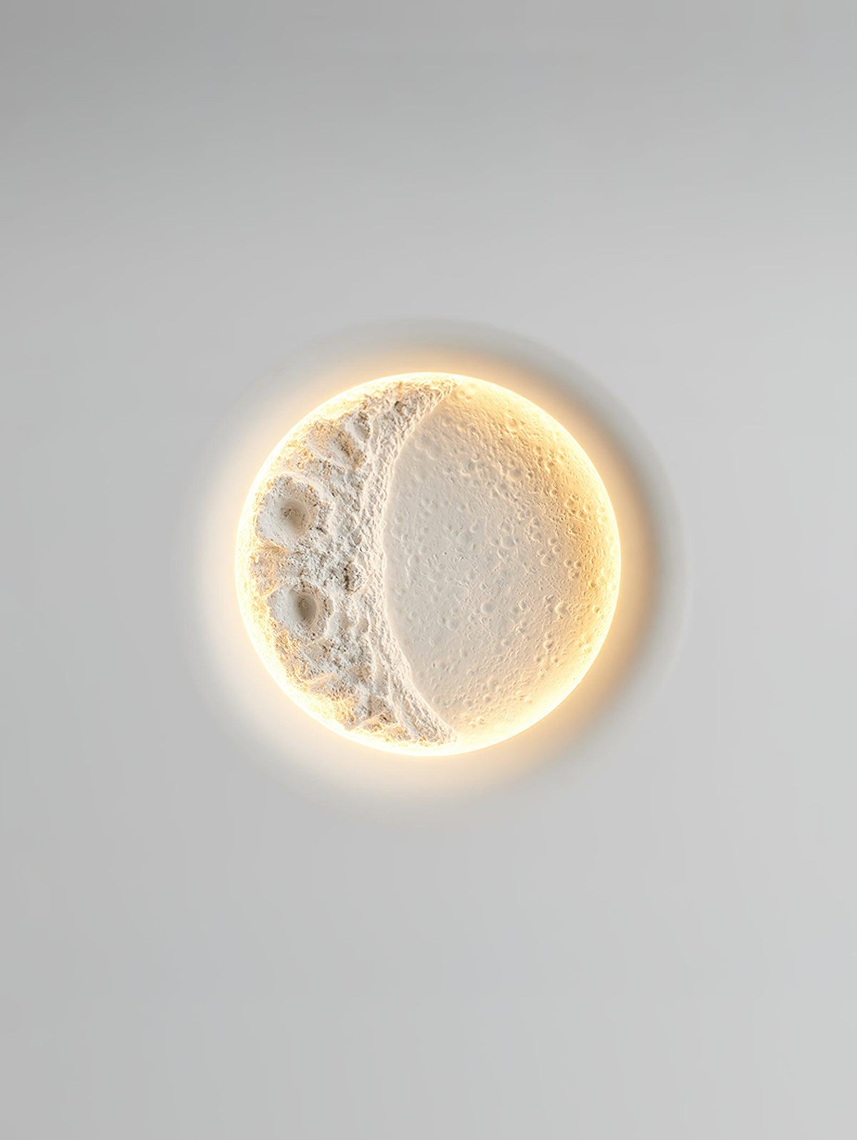 Elaisaine Wandleuchte Gips Mond