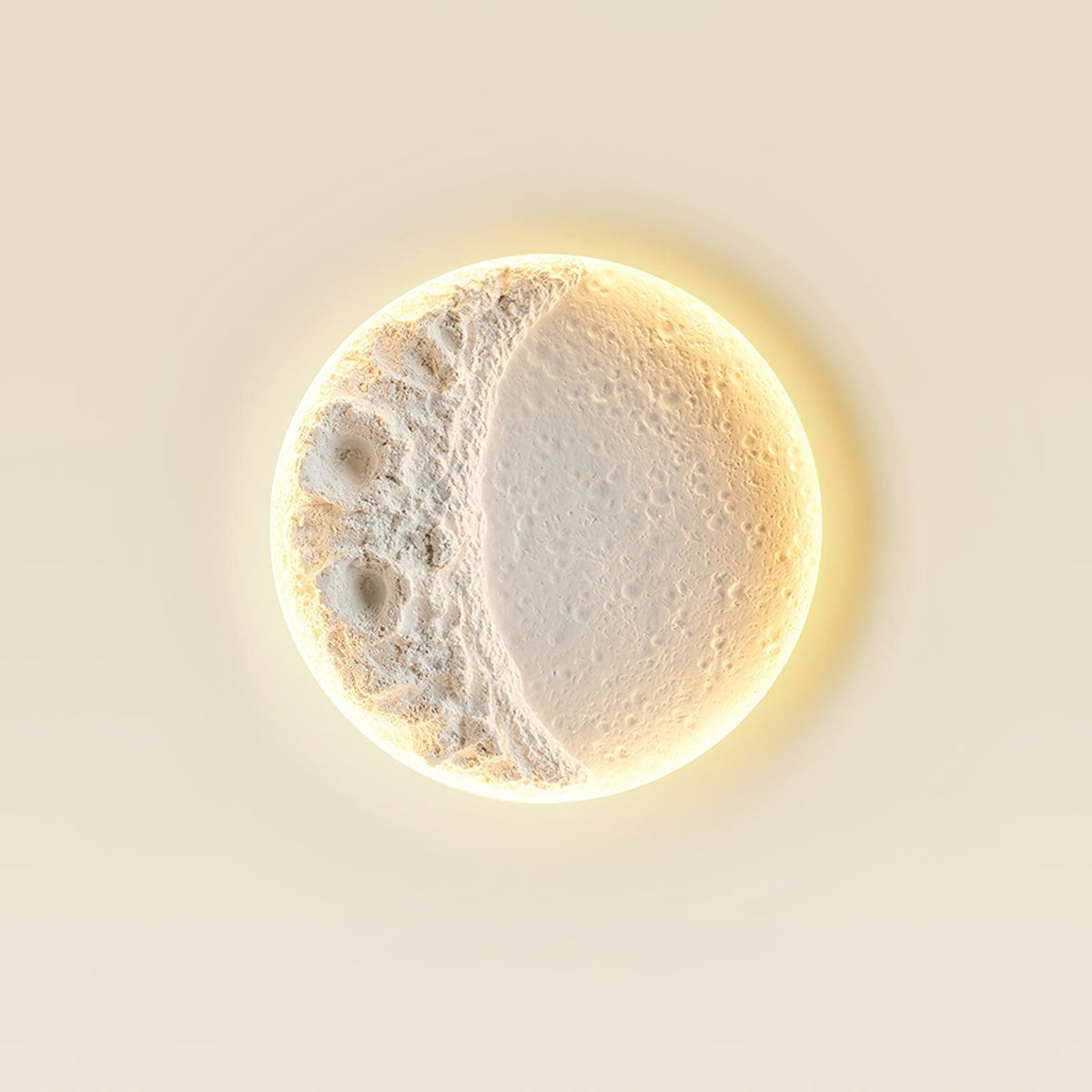 Elaisaine Wandleuchte Gips Mond