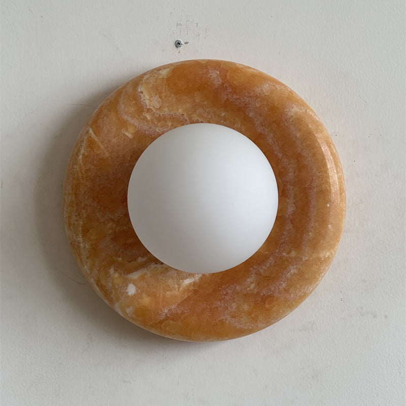 Renisenne Wandleuchte aus gelbem Onyx