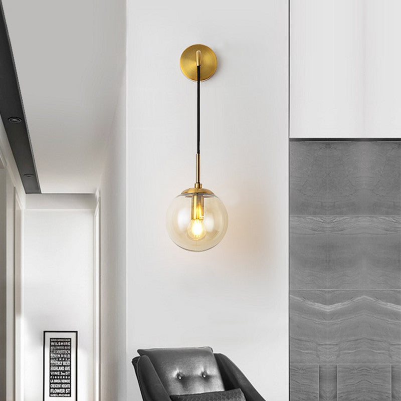 Valentina Modern LED Wandleuchten Innen Schwarz Ess/Wohnzimmer Glas