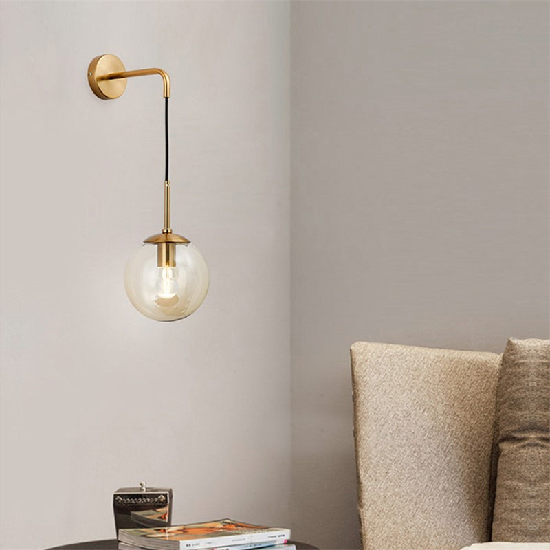 Valentina Modern LED Wandleuchten Innen Schwarz Ess/Wohnzimmer Glas