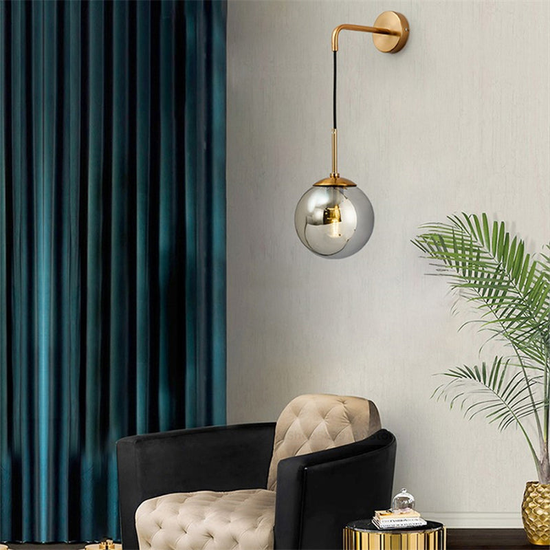 Valentina Modern LED Wandleuchten Innen Schwarz Ess/Wohnzimmer Glas