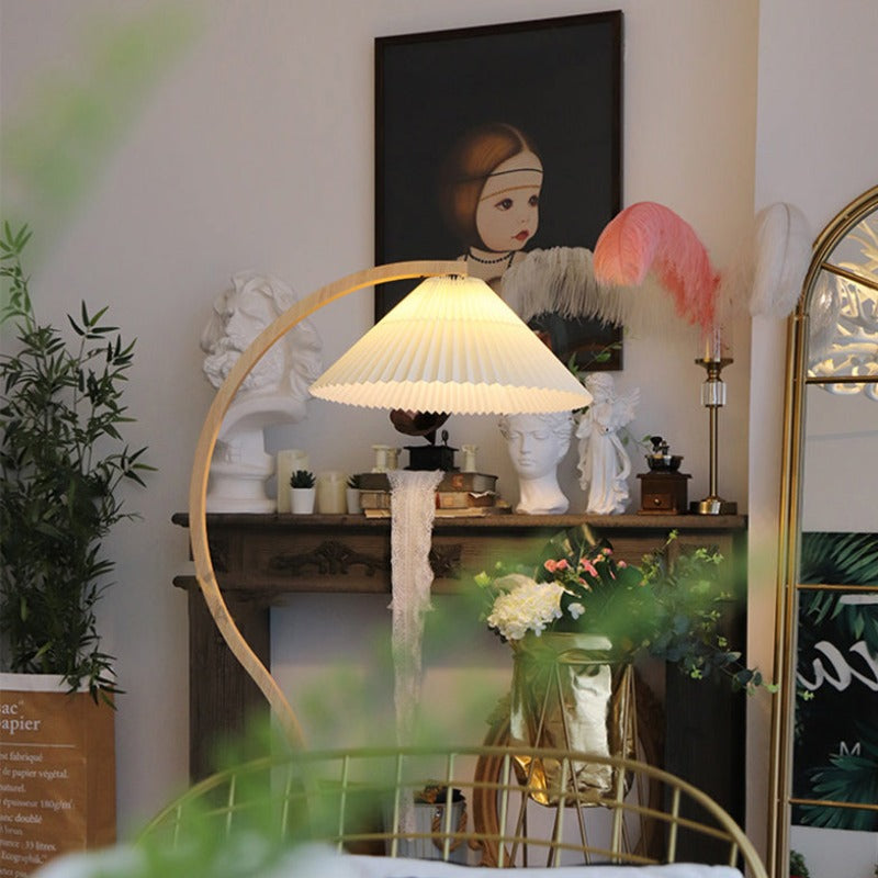 Muto Einzigartige LED Stehlampe Holz Metall Wohnzimmer