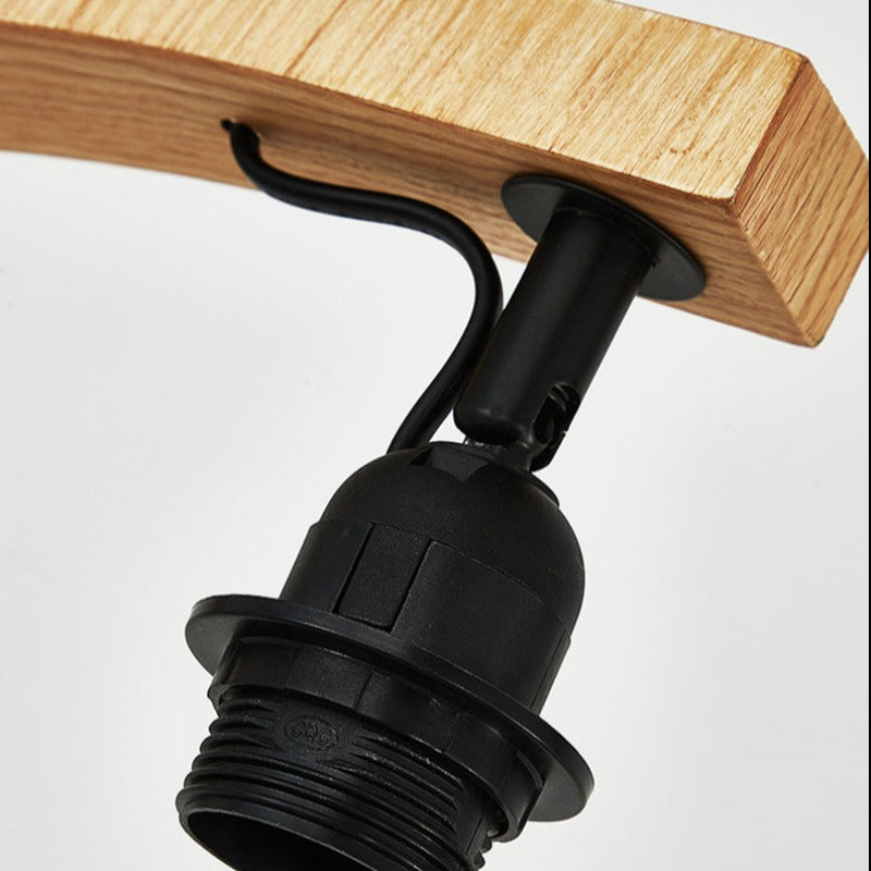 Muto Einzigartige LED Stehlampe Holz Metall Wohnzimmer