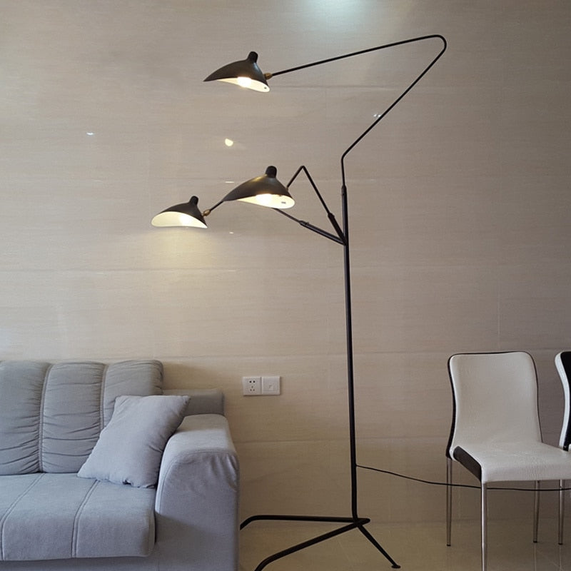 Arisha Stehlampe Bauhaus Schwarz Wohn/Schlafzimmer Dimmbar  Modern LED