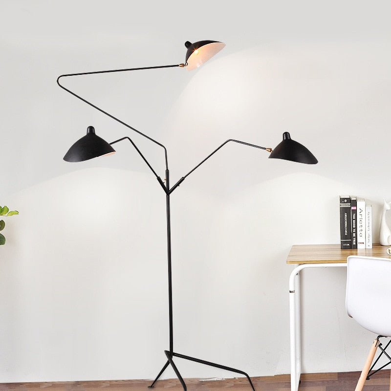 Arisha Stehlampe Bauhaus Schwarz Wohn/Schlafzimmer Dimmbar  Modern LED