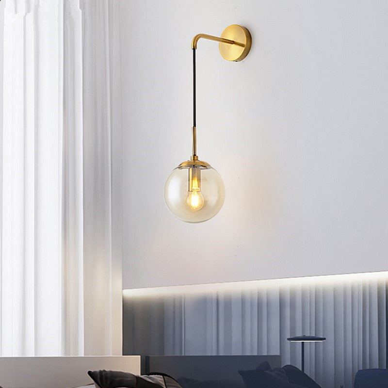 Valentina Modern LED Wandleuchten Innen Schwarz Ess/Wohnzimmer Glas