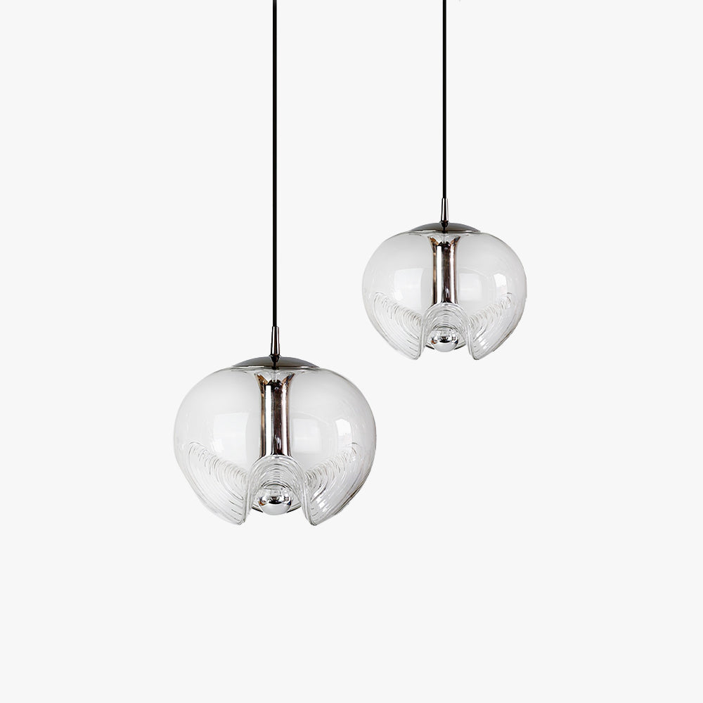 Valentina Modern Welle Metall Glas Pendelleuchte Schlafzimmer