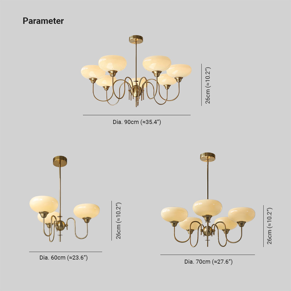 Arisha Vintage LED Metall Glas Kronleuchter Wohnzimmer