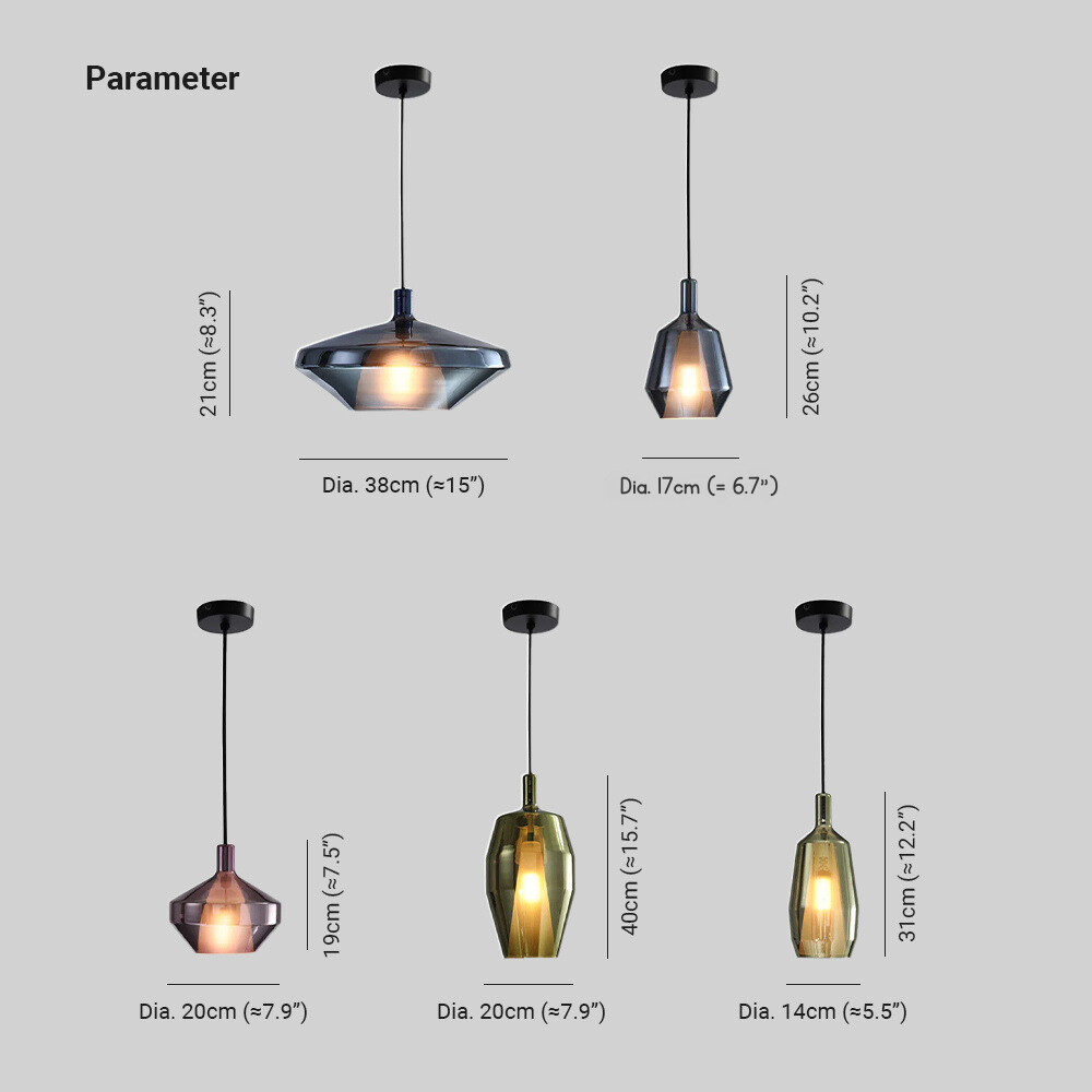 Valentina Modern Glas Pendelleuchte Wohnzimmer