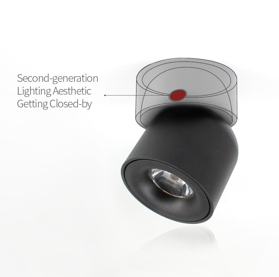 Aim Modern Zylinder LED Wandleuchte Schwarz/Weiß Flur