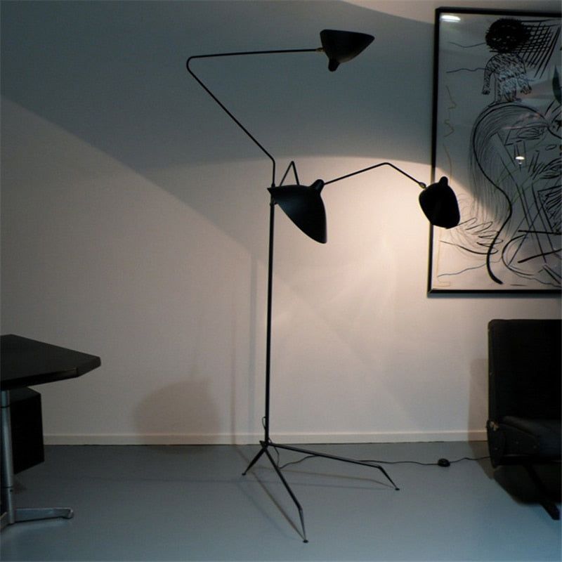 Arisha Stehlampe Bauhaus Schwarz Wohn/Schlafzimmer Dimmbar  Modern LED