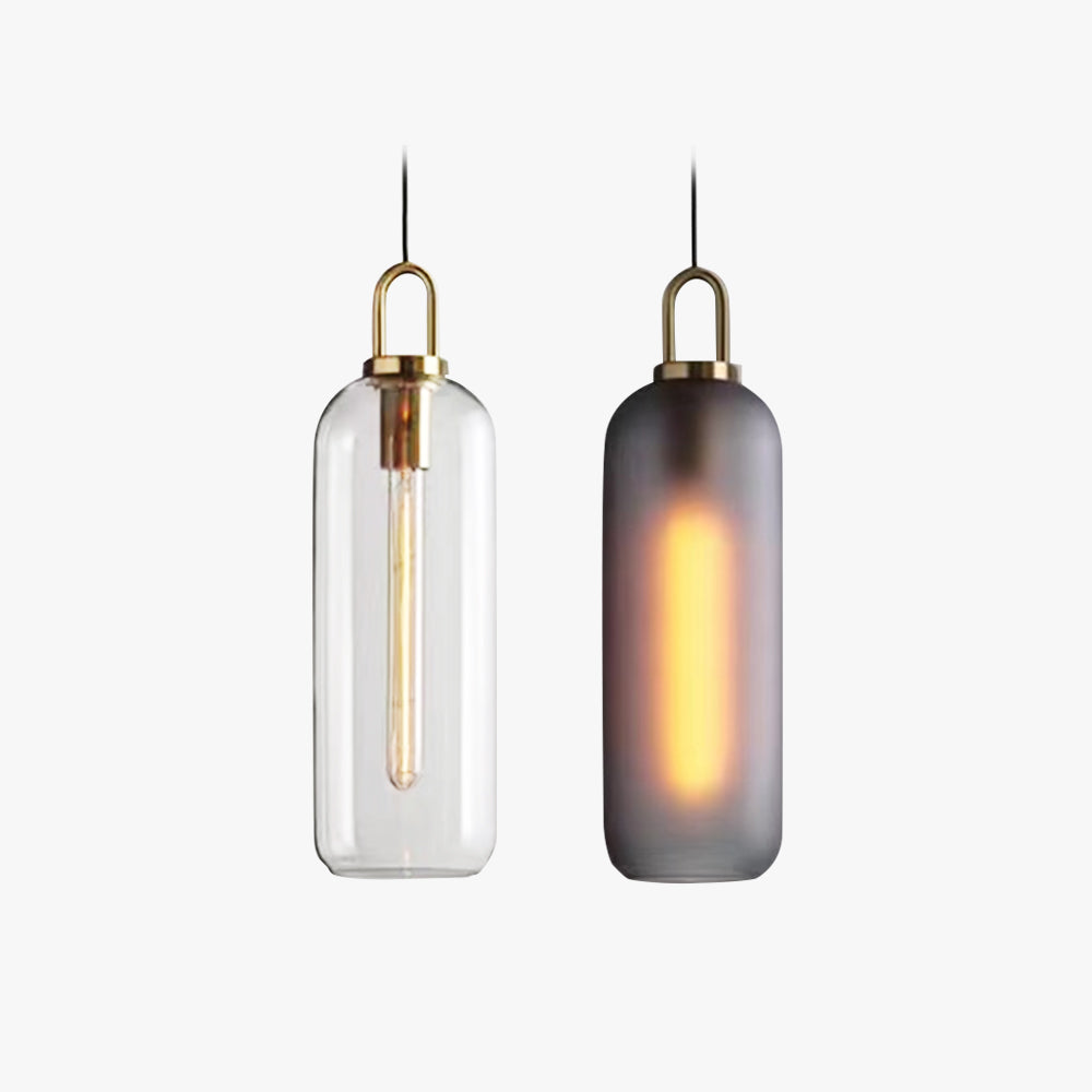 Valentina Industriale LED Pendelleuchte Gold/Schwarz Schlaf/Wohnzimmer Glas